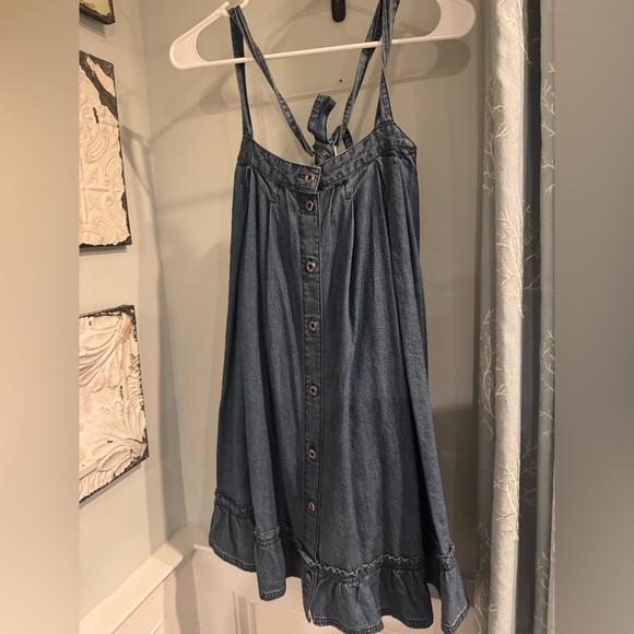 Free People Wild One Denim Mini Dress - M - Picture 3 of 5